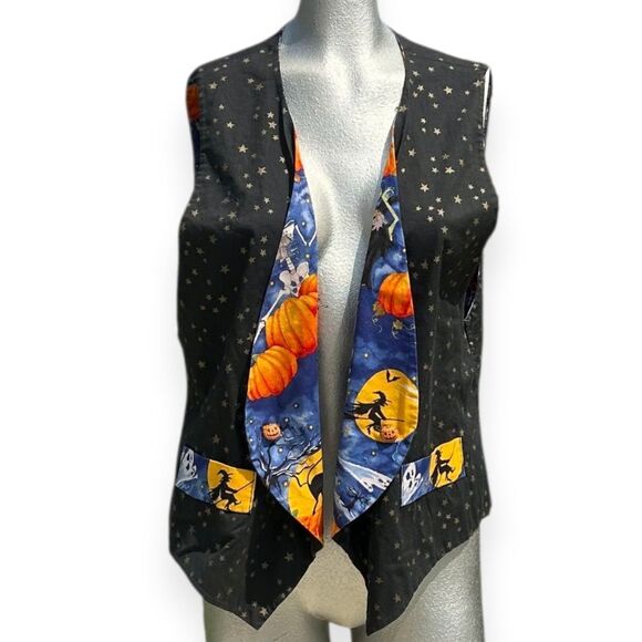 Handmade Vintage Halloween Reversible Vest - Picture 8 of 14